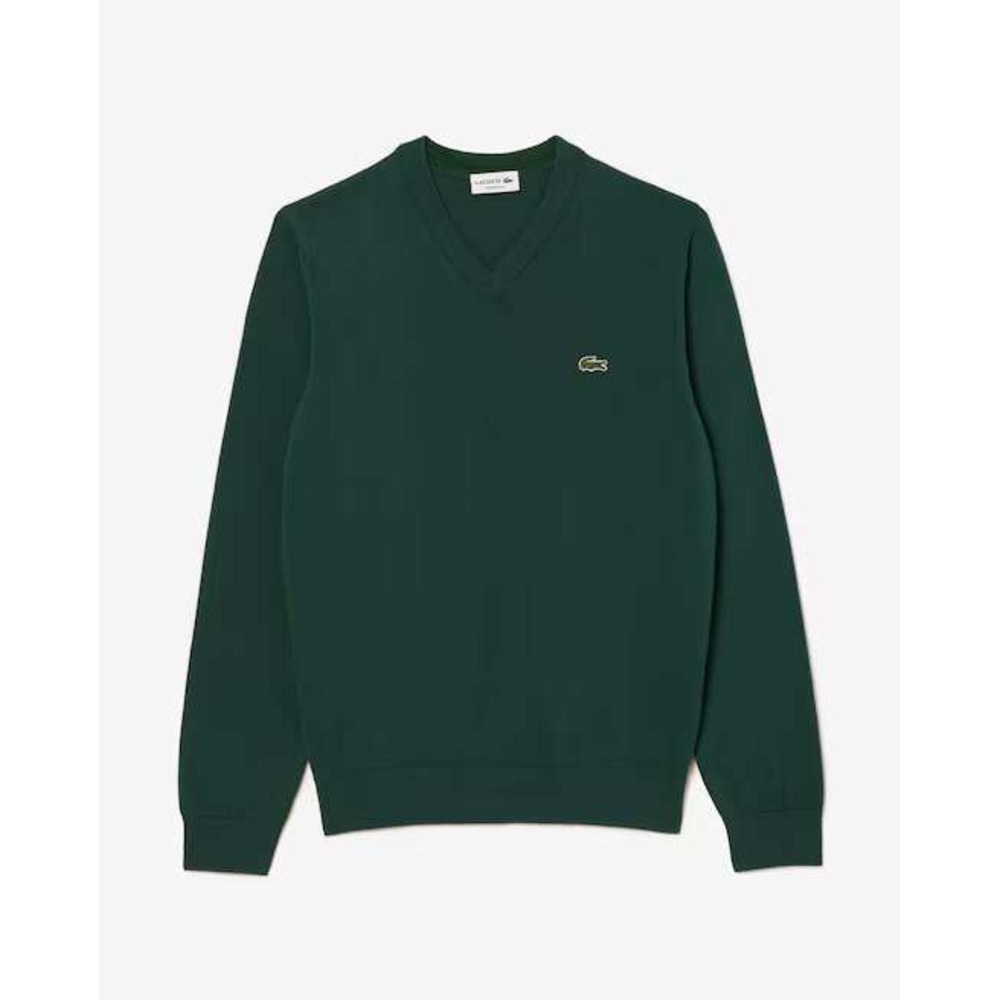 Lacoste V-Neck Sweater Green Size Extra Large New With Tags